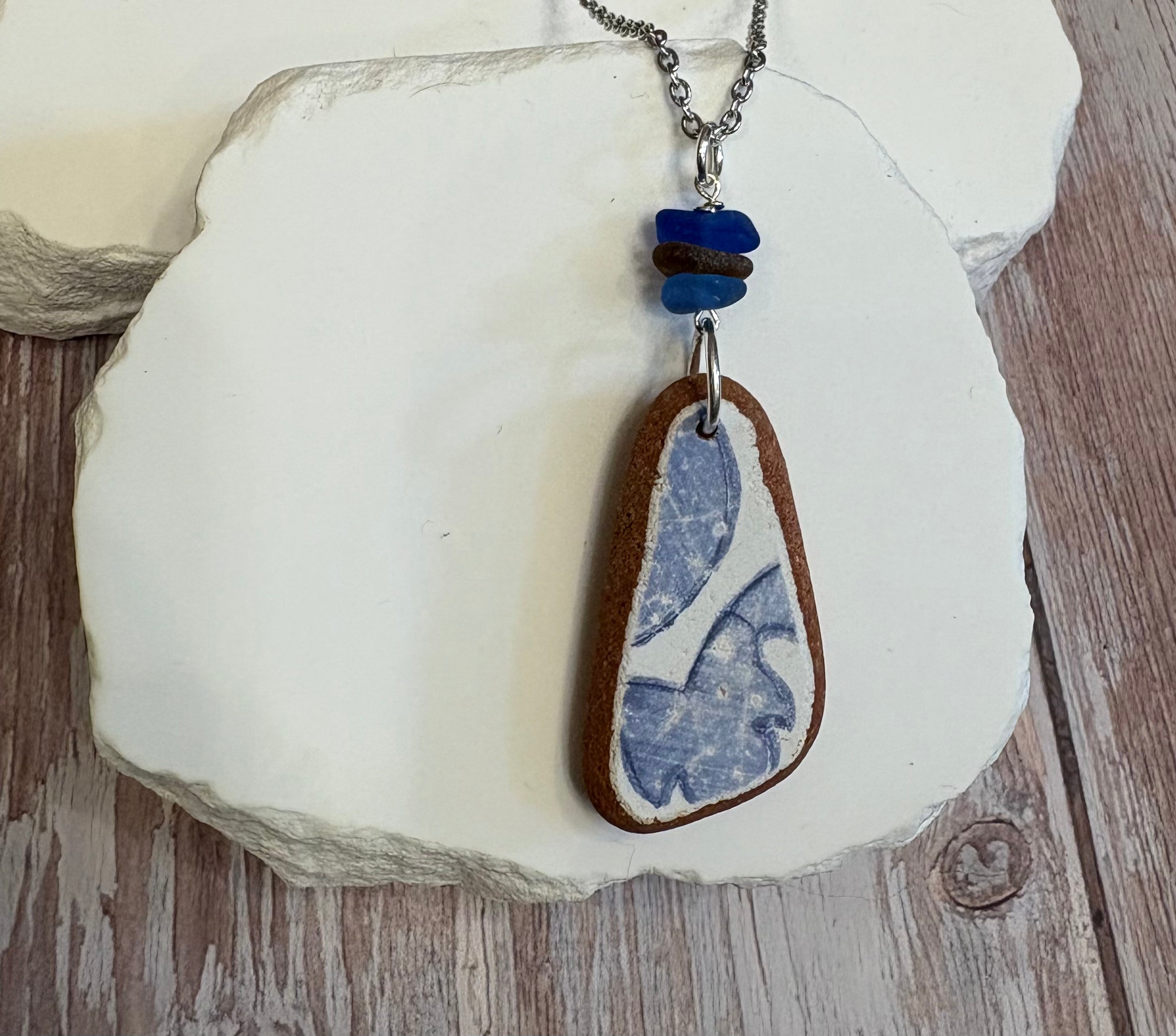 Sea pottery necklace