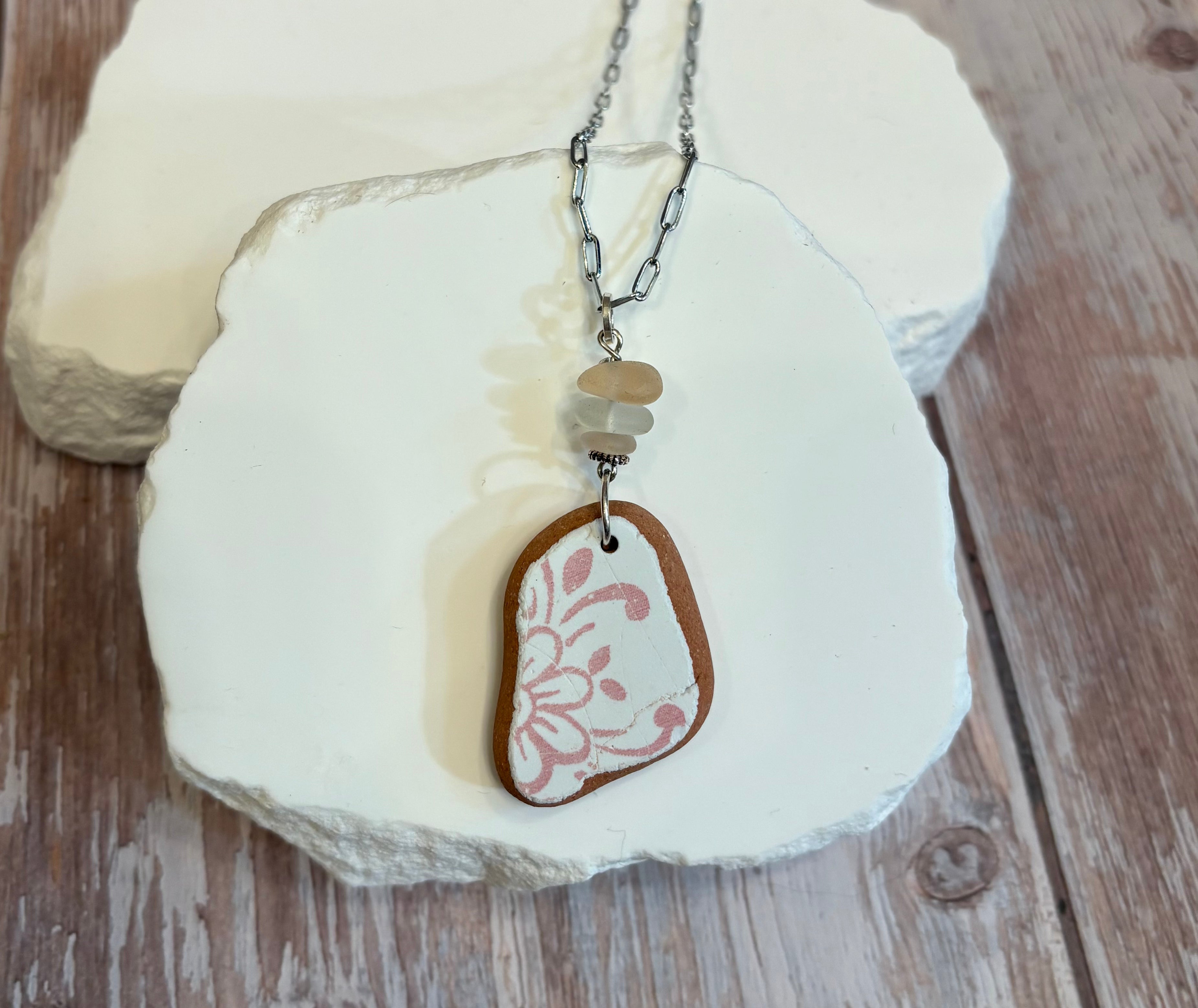 Sea pottery necklace