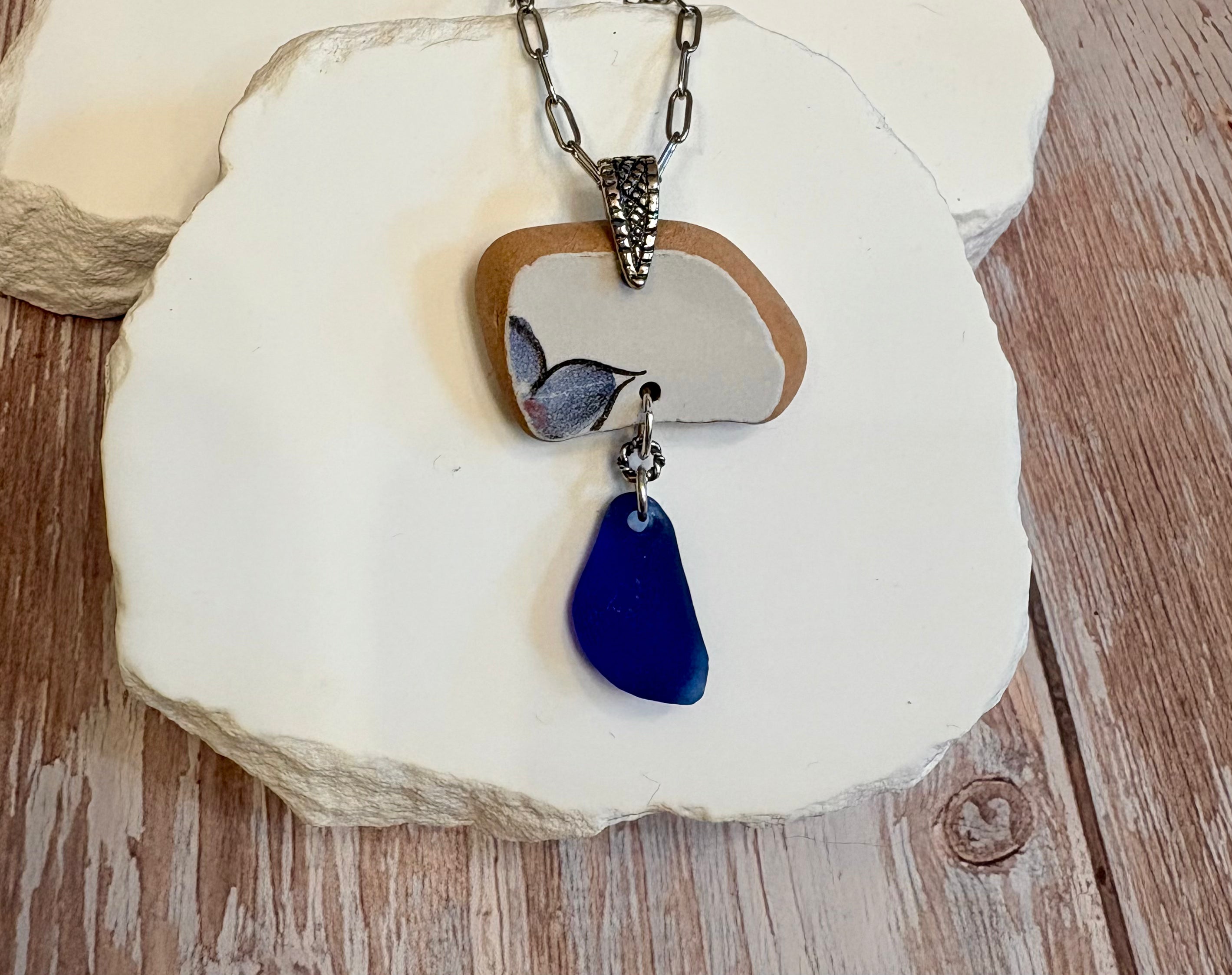 Sea pottery necklace