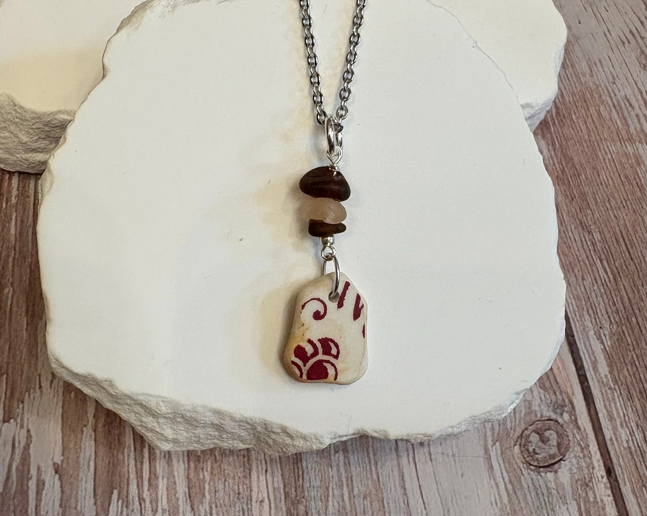 Sea pottery necklace
