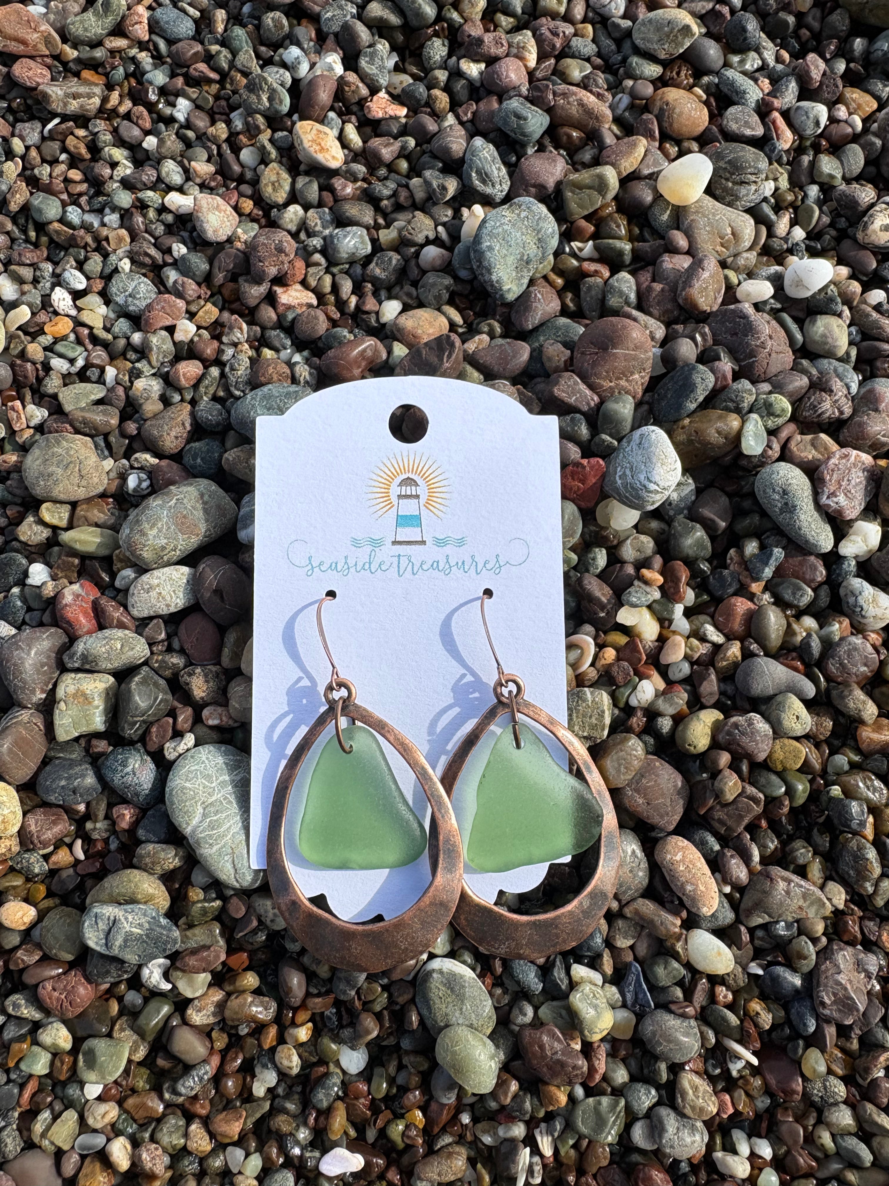 Sea glass earrings