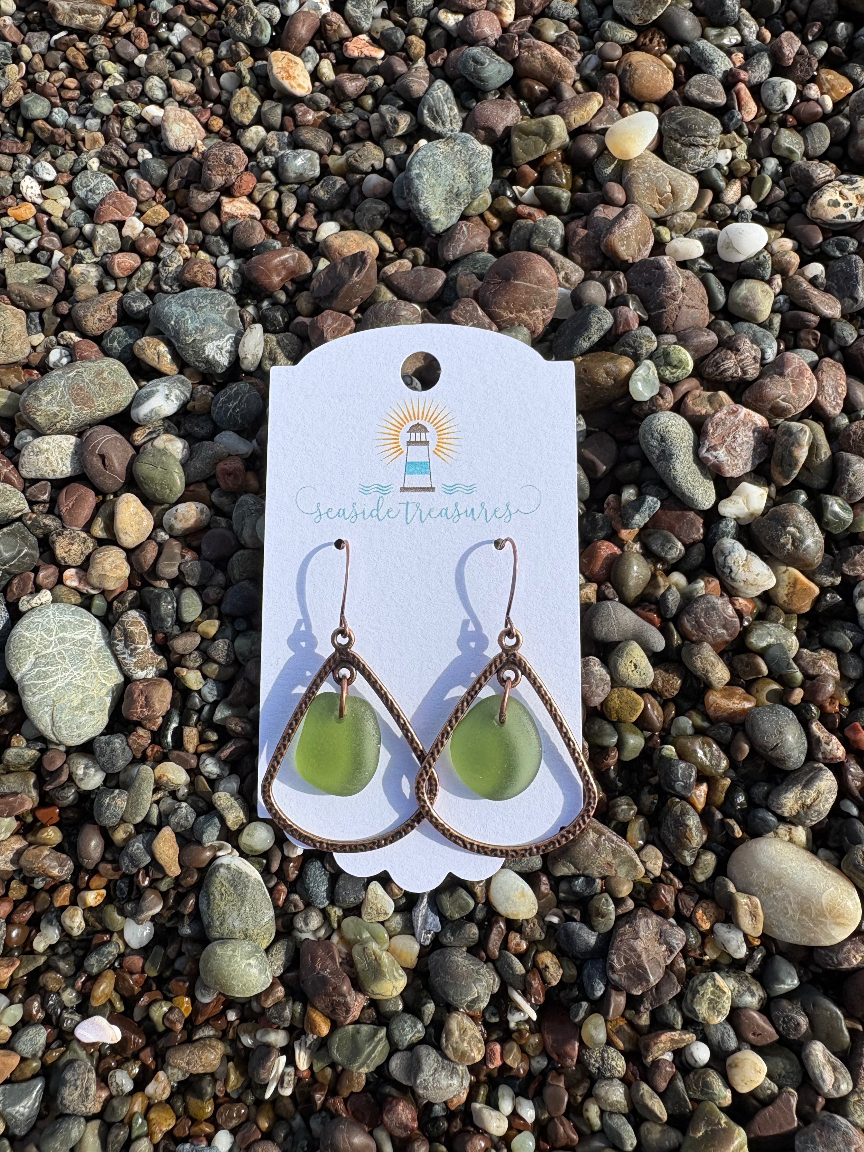 Sea glass earrings