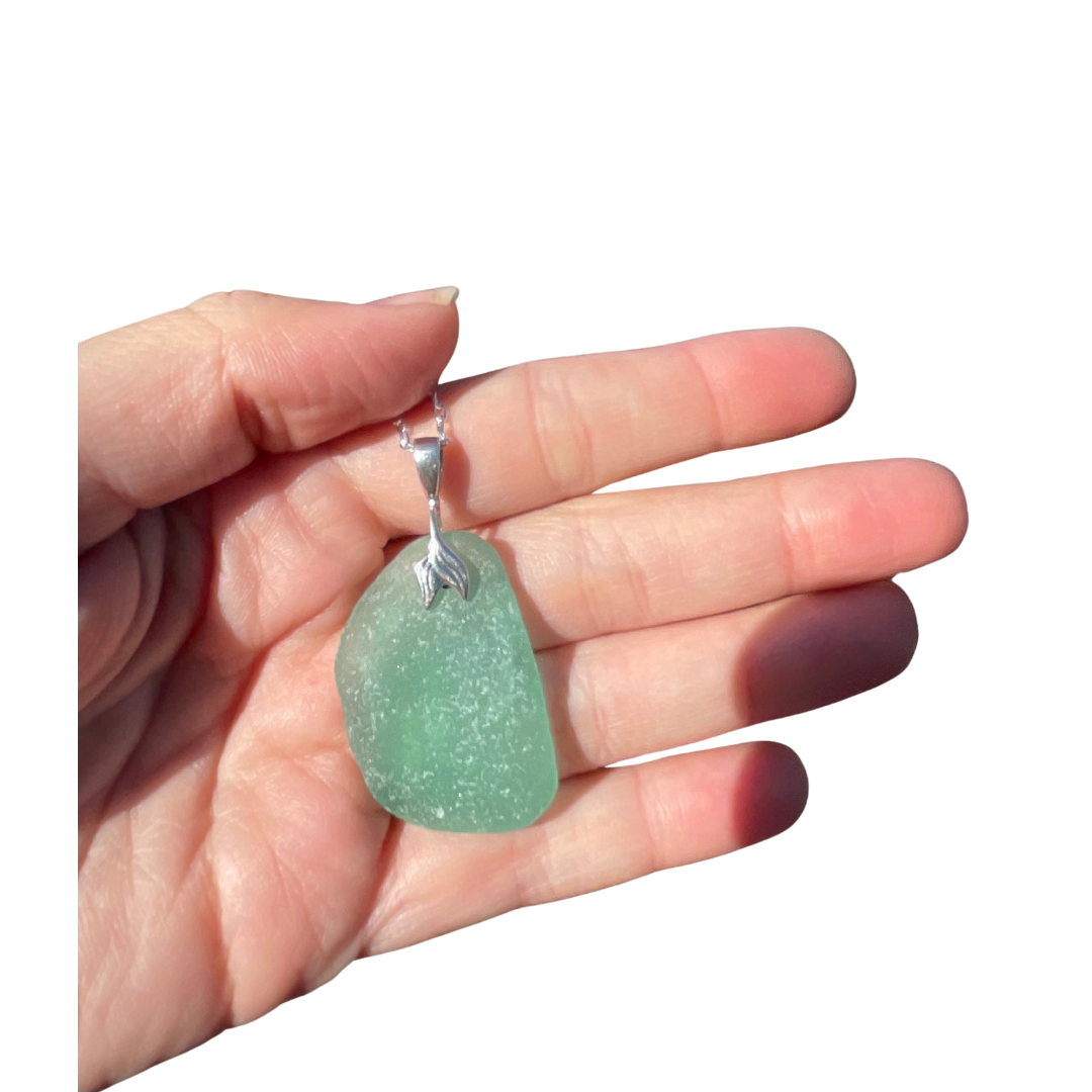 Mermaid Sea Glass Necklace in Turquoise