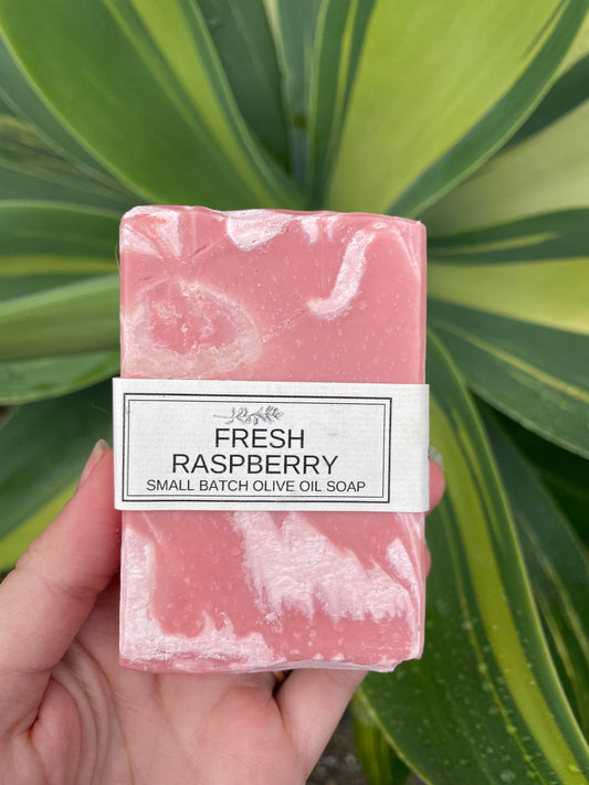 Fresh raspberry soap