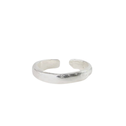 Simple Adjustable Toe Ring Silver