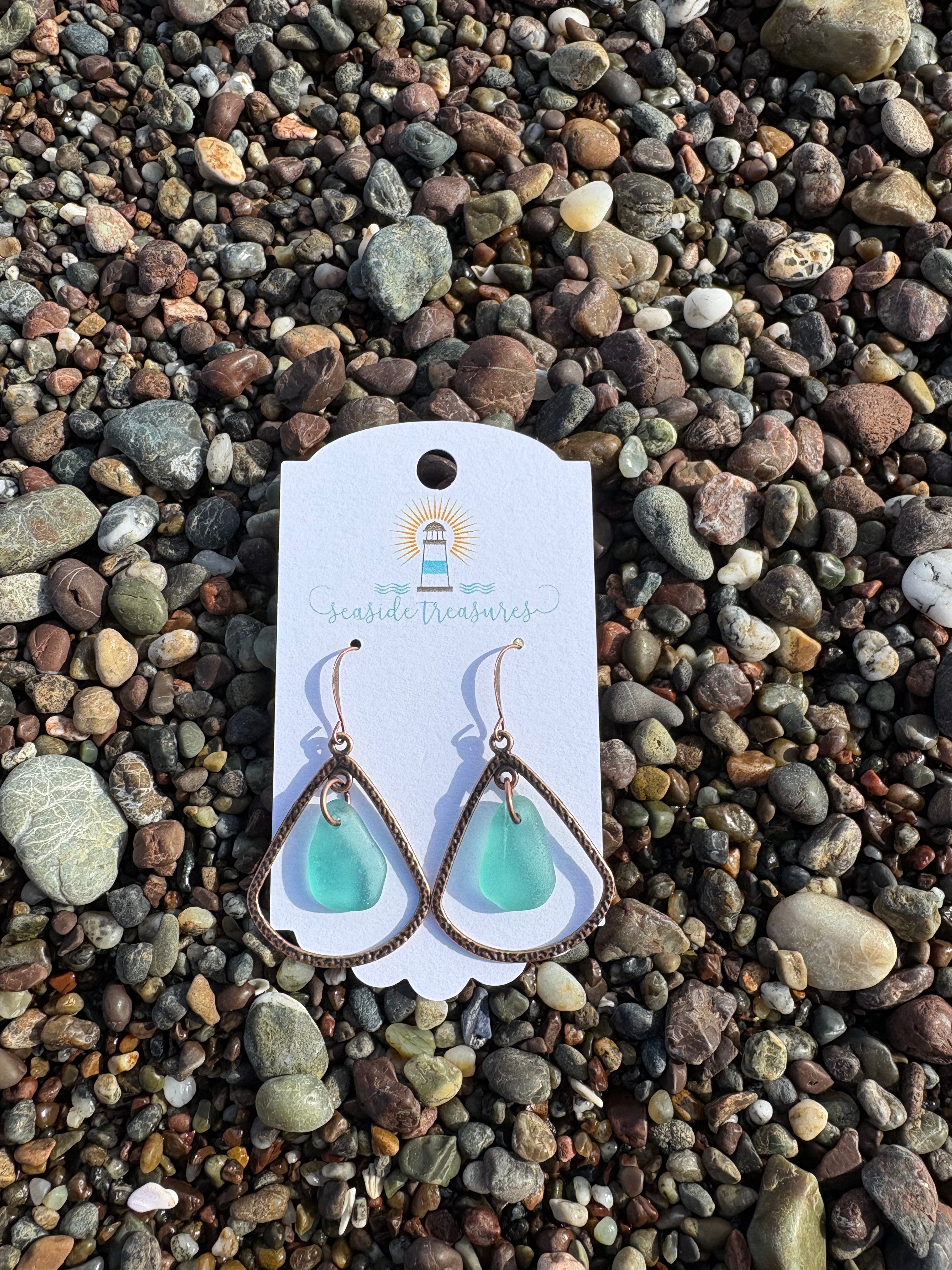 Sea glass earrings