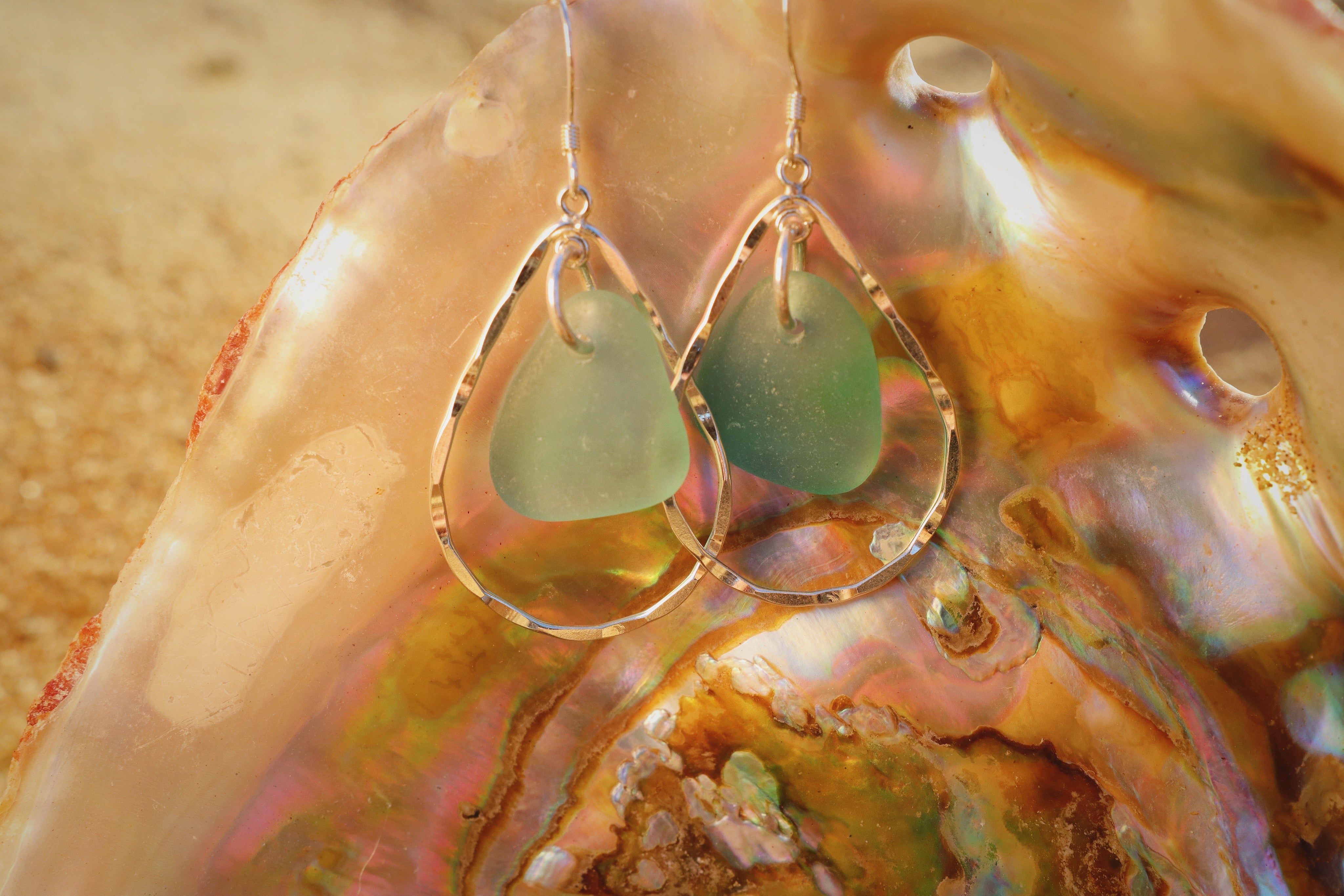 Signature Sea Glass Hoop Earrings