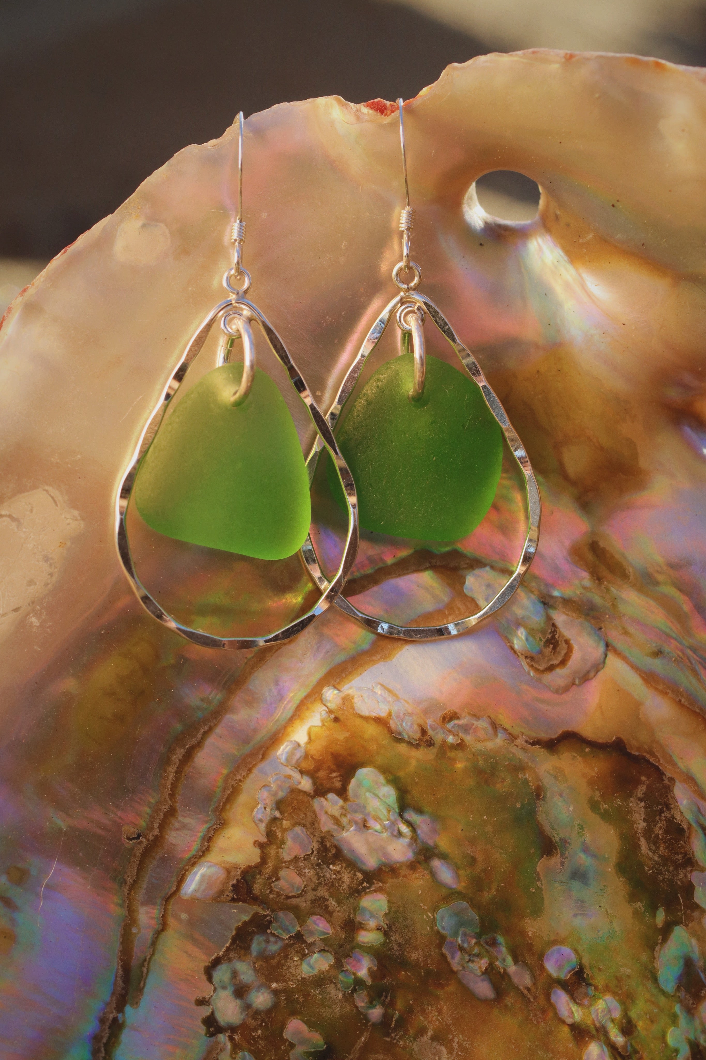 Signature Sea Glass Hoop Earrings