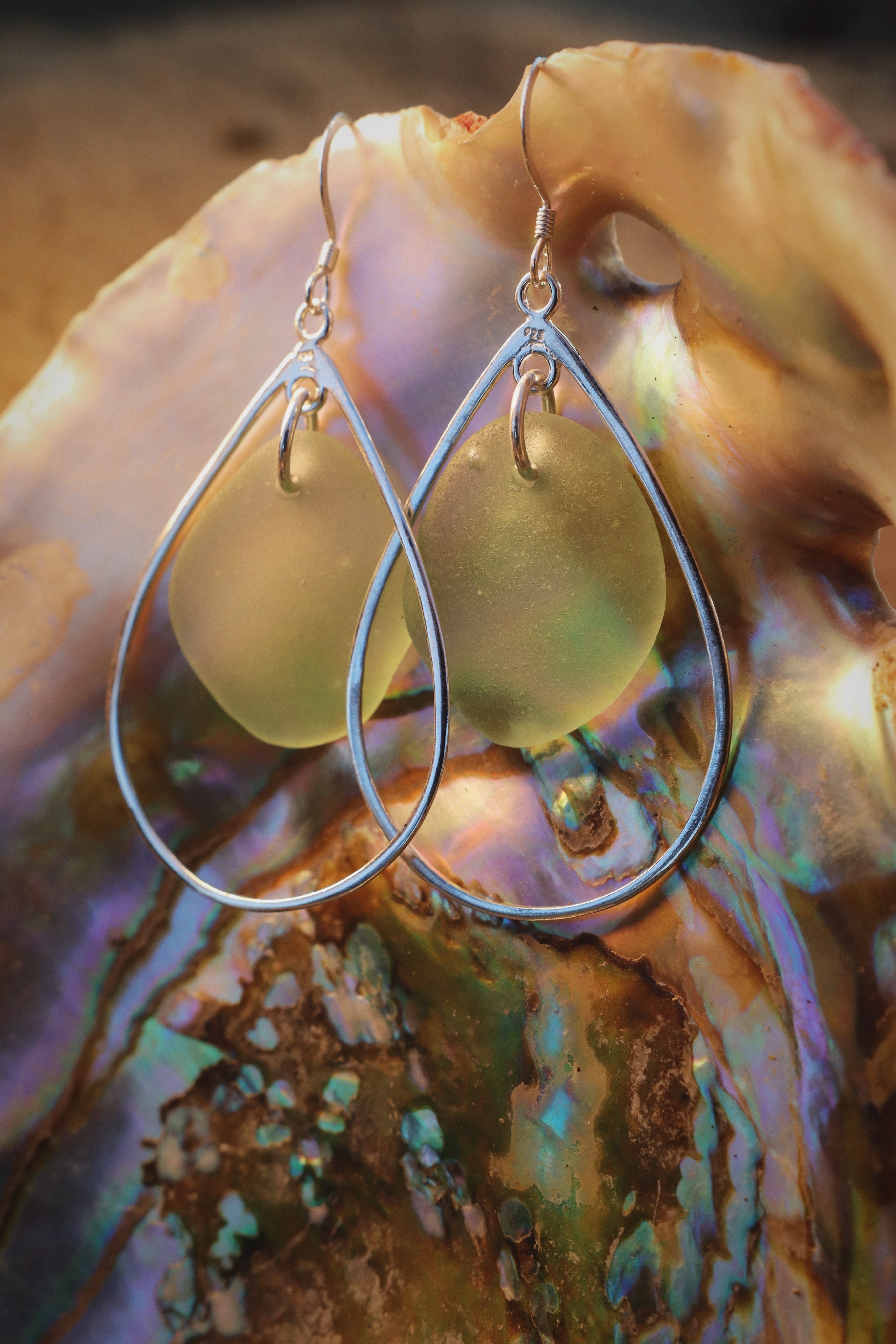 Signature Sea Glass Hoop Earrings