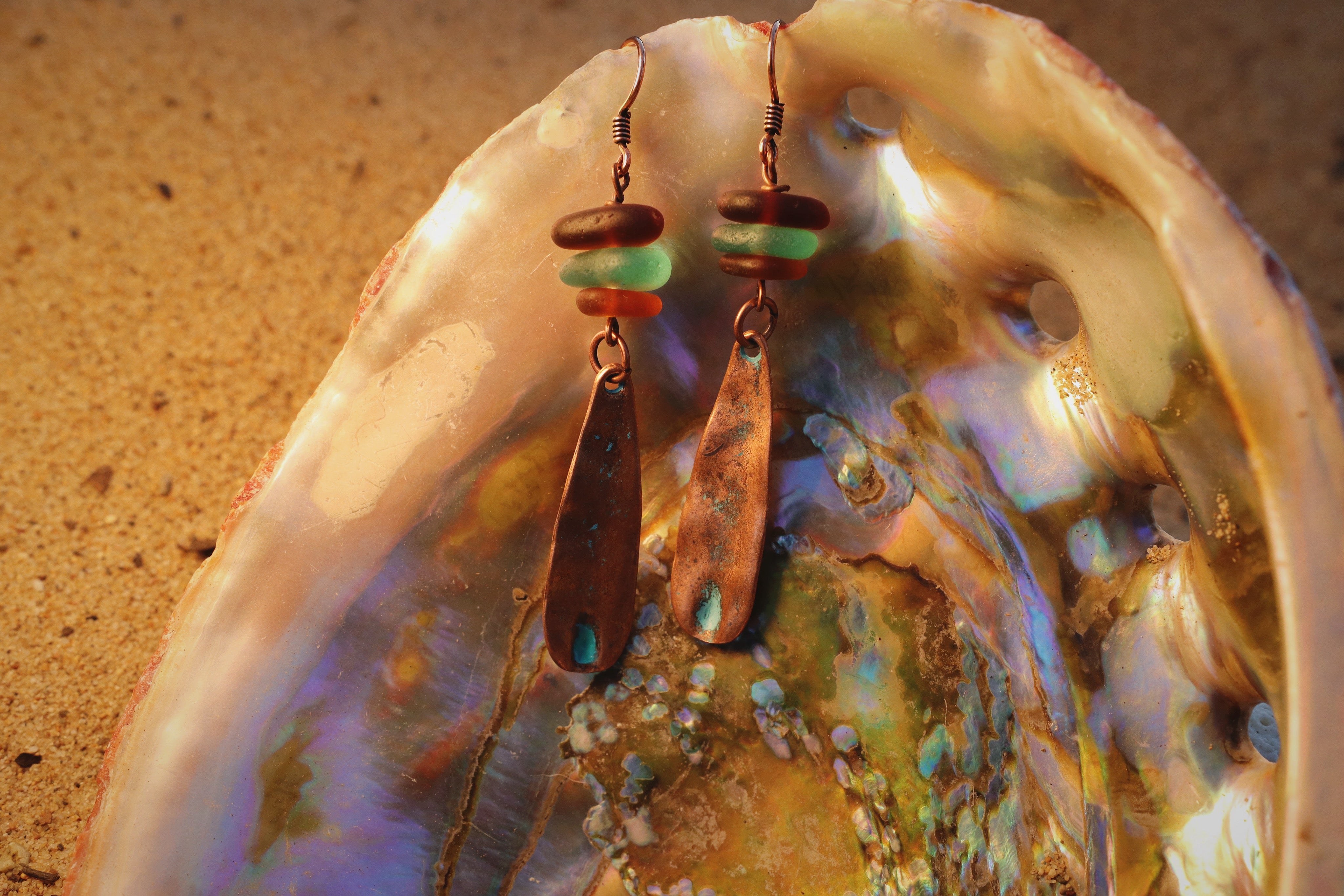 Signature Stacked Sea Glass Earrings