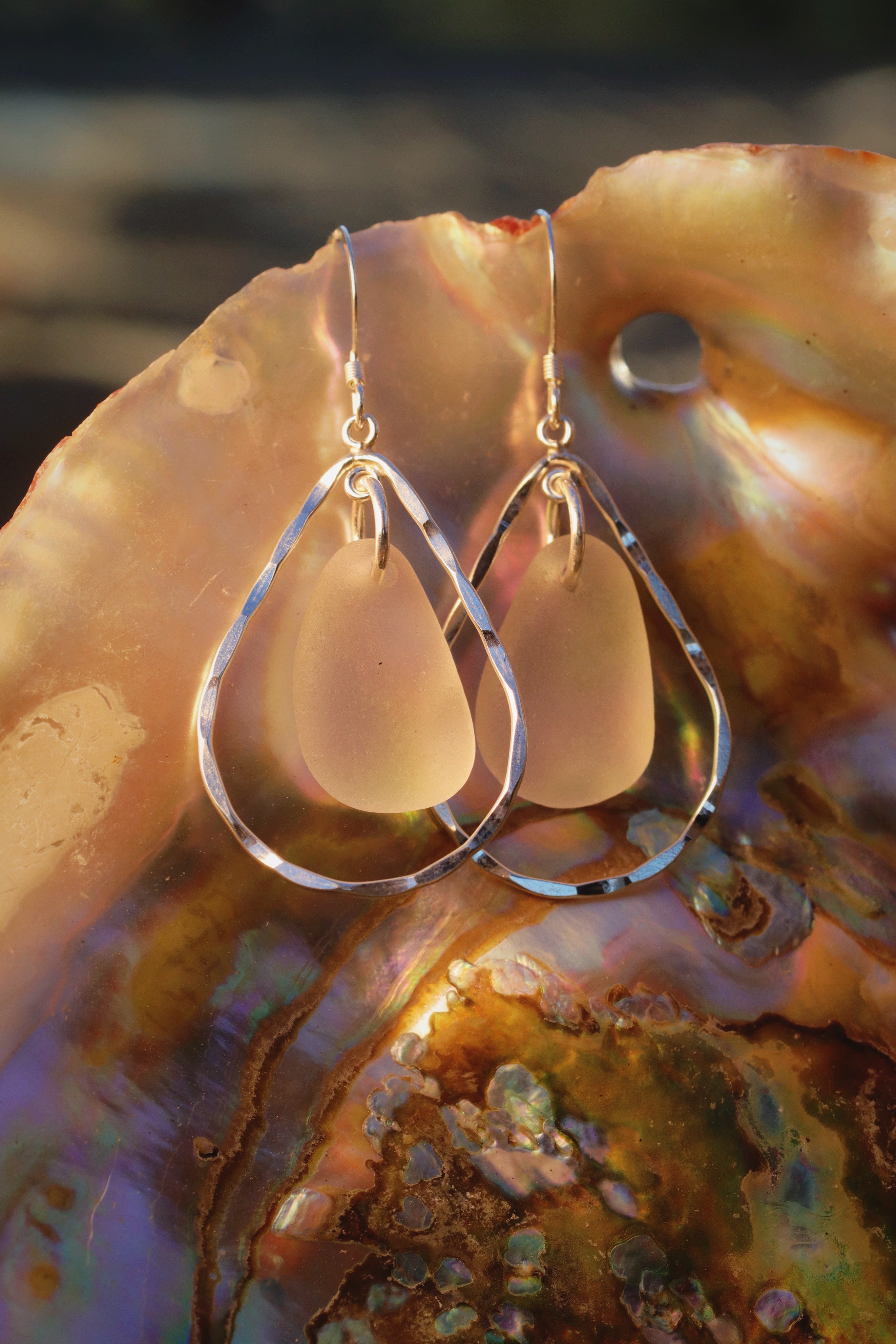 Signature Sea Glass Hoop Earrings