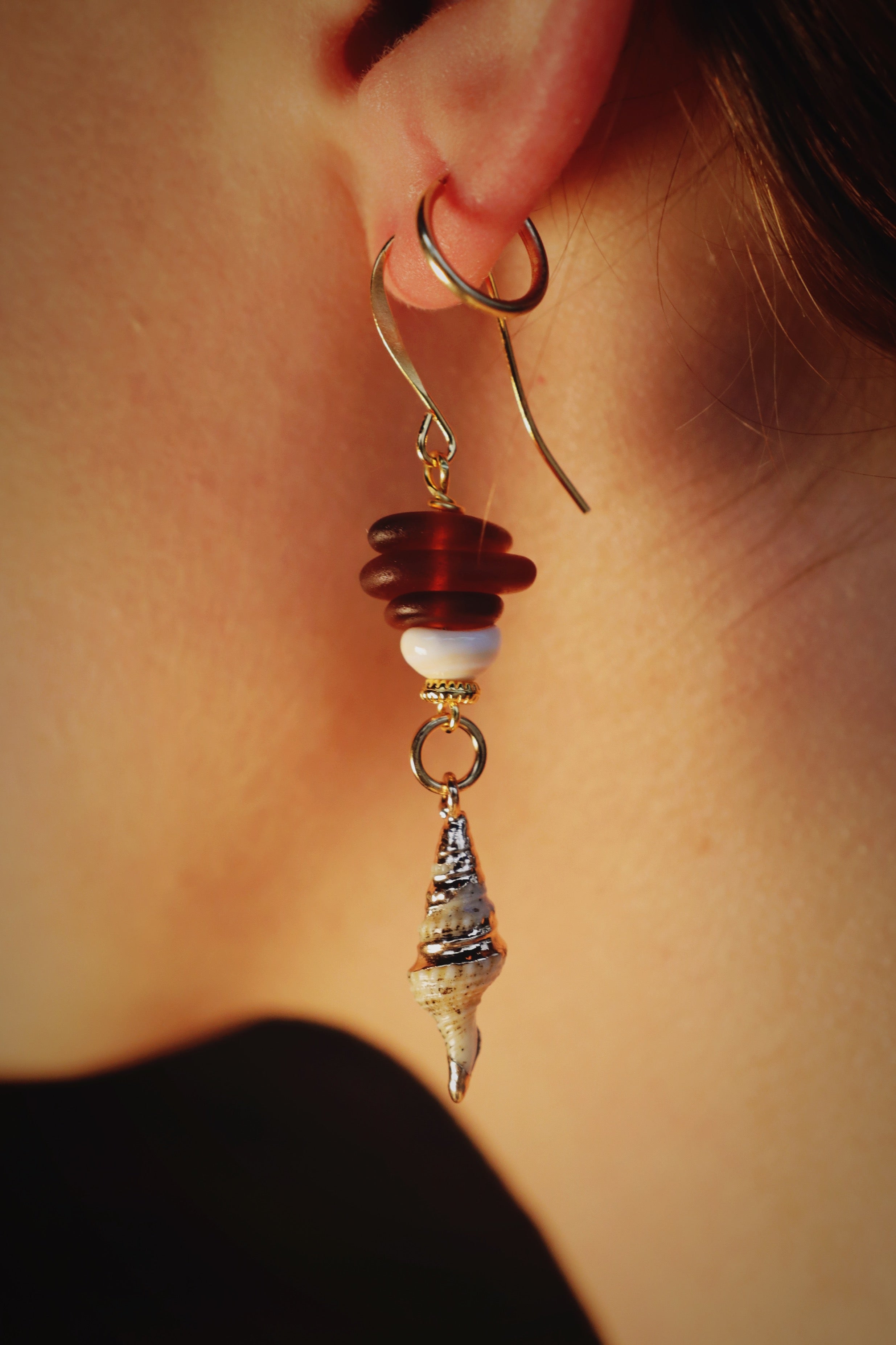 Signature Stacked Sea Glass Earrings